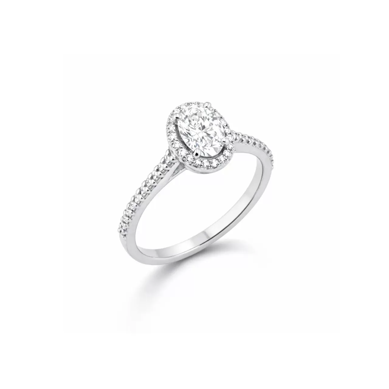 Prsten od belog zlata sa laboratorijskim brilijantima tcw 1.06 ct Prsten od belog zlata sa laboratorijskim brilijantima tcw 1.06 ct